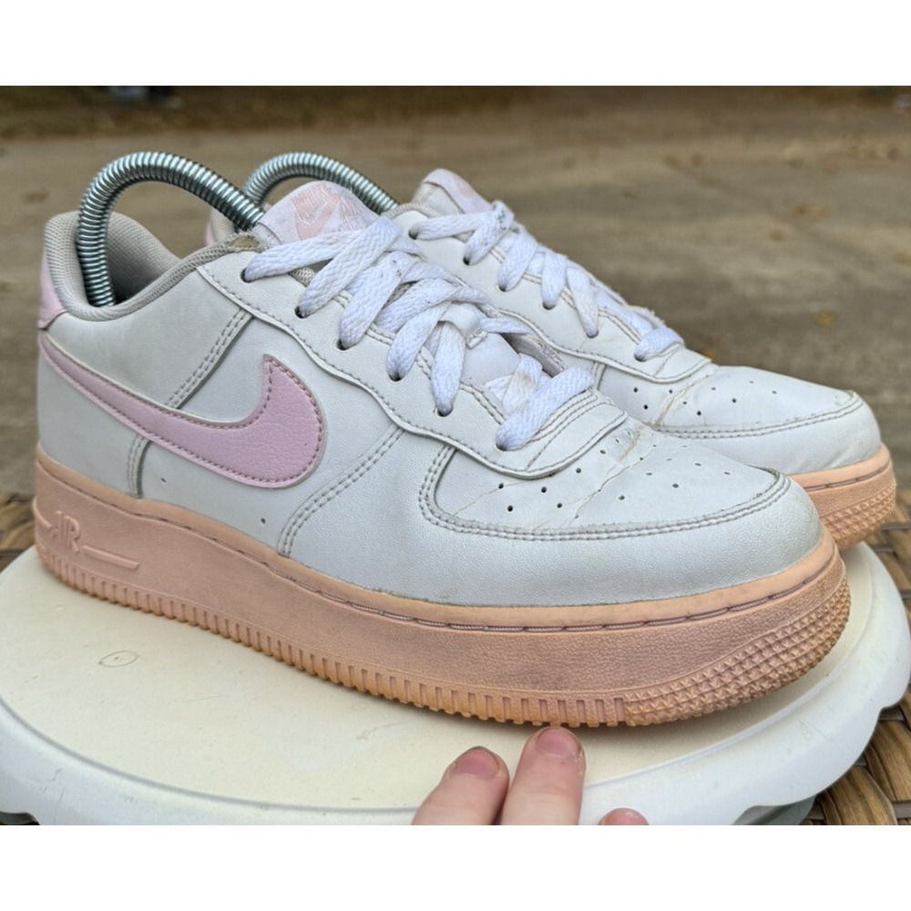 Size 6 (GS) - Nike Air Force 1 Low White Pink - CV7663-101